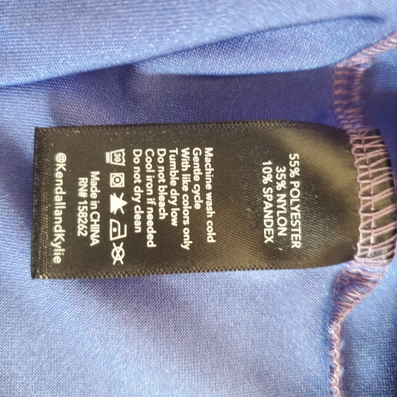 NWT Kendall + Kylie Faux Wrap, Cascading Ruffle Mini Dress in Lavender V… - Picture 9 of 10